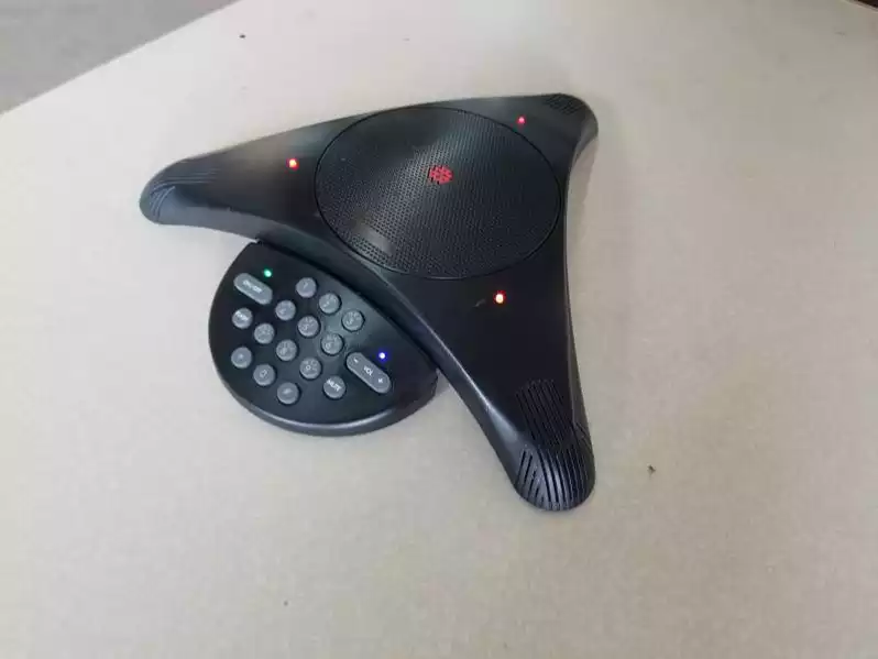 Image of Rigged Black Conference Phone