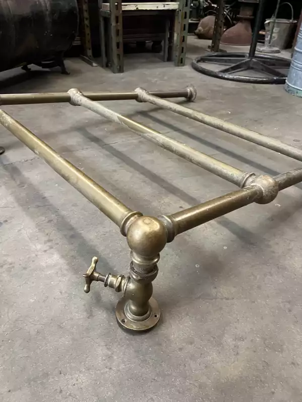 Image of Vintage Brass Towel Warmer