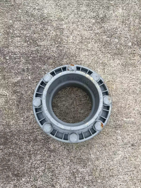 Image of Connected Double 6" Pvc Flange