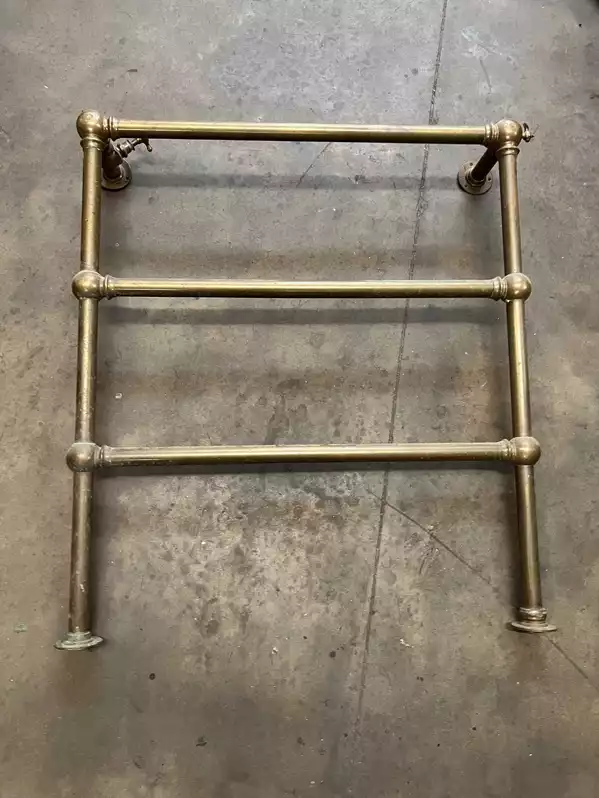 Image of Vintage Brass Towel Warmer